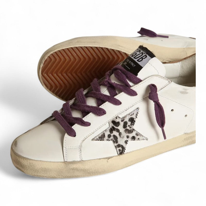 Super-Star with leopard pony skin star and brown nubuck heel tab - Best Reps Website 2025