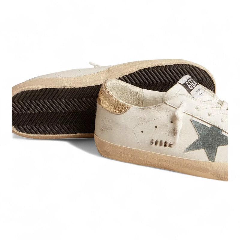 Super-Star sneakers with a suede star and platinum snake-print leather heel tab - Best Reps Website 2025