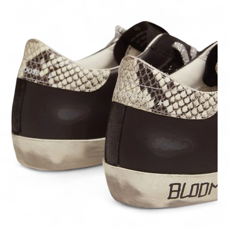 Super-Star sneakers with glitter and handwritten lettering